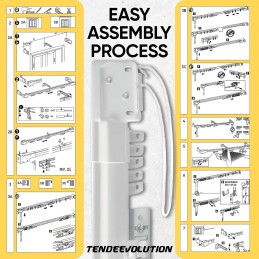 Extendable Curtain Track – White Galvanized Steel