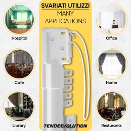 Binario Estensibile per Tende – Acciaio Zincato Bianco