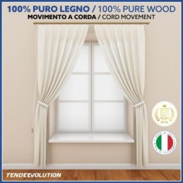 Wooden Curtain Rod Ø 35 mm – Solid, Various Colors