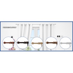 Slat Cuirtíní Adhmaid Ø23 mm – Déanta de Lámh i nDathanna Éagsúla