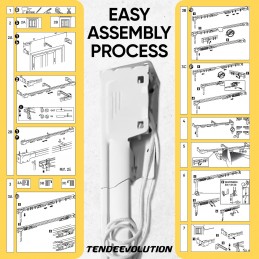 Rozsuwany drążek do zasłon w kolorze białego aluminium