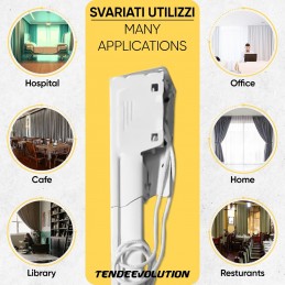 Bastone Binario Estensibile per Tende in Alluminio Bianco