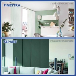 Șină extensibilă pentru perdea cu panouri – Gri satinat