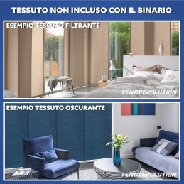 Binario Estensibile per Tende a Pannello – Grigio Satinato