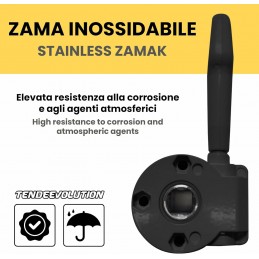 Troliu manual 11:1 pentru copertine din Zamak – Fabricat în Italia