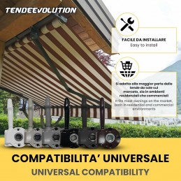 Troliu manual 11:1 pentru copertine din Zamak – Fabricat în Italia