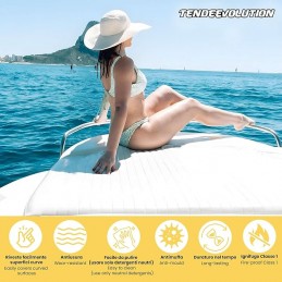 PRUATEK Nautisch Eco-Leer per Meter – Brandvertragende Technische Stof voor Kussens en Meubelstoffen