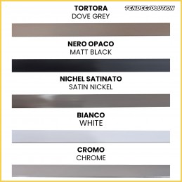 Tringle à rideaux plate en aluminium 40 x 13 cm – Cordon ou déchirure