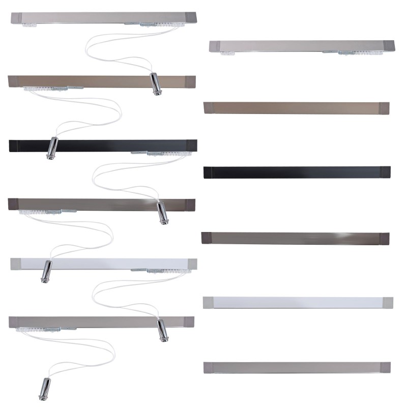 Bară plată pentru perdea din aluminiu 40x13 – cu șnur sau cu ruptură