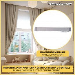 Barra de cortina plana de aluminio de 40 x 13 pulgadas (cordón o desgarro)