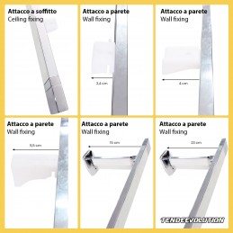 Barra de cortina plana de aluminio de 40 x 13 pulgadas (cordón o desgarro)