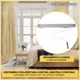 40x13 Aluminum Flat Curtain Rod – Cord or Tear