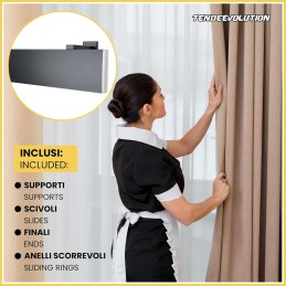 Mantel din aluminiu la modă pentru perdele moderne - diverse dimensiuni și culori