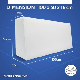 Poduszka piankowa na oparcie sofy – wymiary 100x50x16 cm, ergonomiczne podparcie