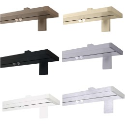 Rail de rideau ondulé – Sur mesure, en aluminium, pour mur ou plafond