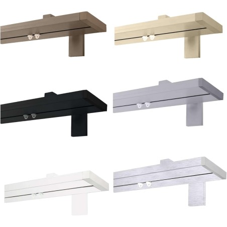 Rail de rideau ondulé – Sur mesure, en aluminium, pour mur ou plafond