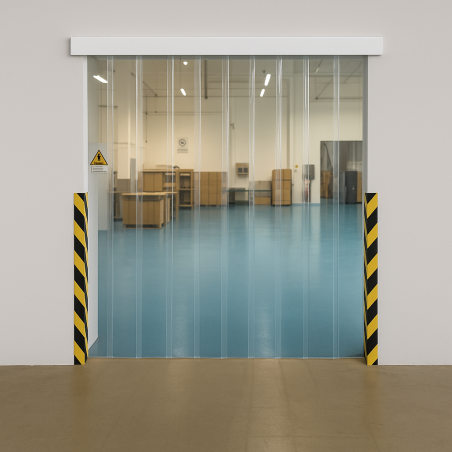 Transparent PVC Strip Door for Industries and Warehouses - Flexible and Resistant