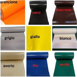 Lona impermeable de PVC con cenefa ondulada y ojales cada 50 cm