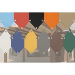 PVC sheet with eyelets