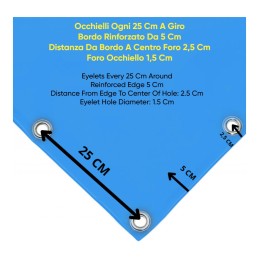 Lagana neprozirna PVC cerada s debelim ušicama za sjenice