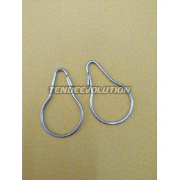 Stylish Rustproof Shower Curtain Hooks - Unique Pear Design