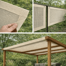 Egyedi gyártású, mikroperforált PVC háló 25 cm-enkénti lyukakkal