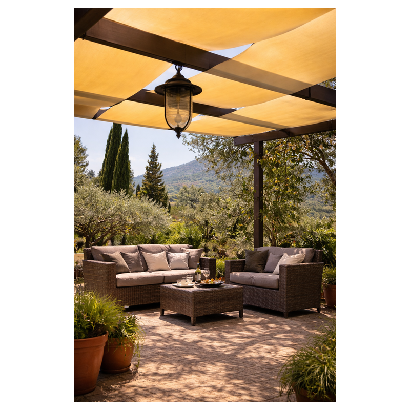 490 g/m² PVC-Sonnensegel für Pergolen und Pavillons