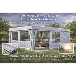 680 g/m² ugniai atspari PVC plėvelė profesionalioms dangoms