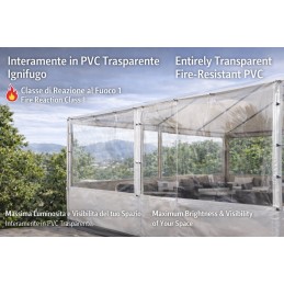 Folie transparentă din PVC ignifugă clasa 1, fabricată la comandă