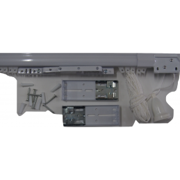 Rozsuwany drążek do zasłon w kolorze białego aluminium