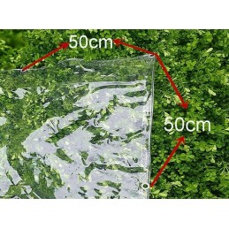 Transparente PVC-Plane mit 0,8 mm Ösen – widerstandsfähig und wasserdicht