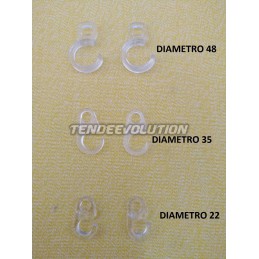 Ganchos transparentes para cortinas (juego de 20)