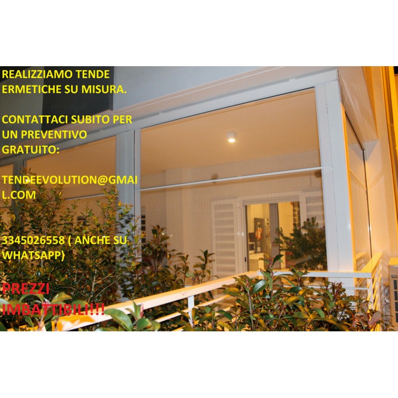 Tenda Ermetica Cristal Antivento con Guide Laterali – Su Misura