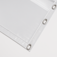 Transparente Kristall-PVC-Platten mit ovalen Ösen – verschiedene Stärken