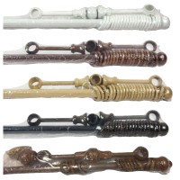 Bară de perdea din lemn Ø23 mm cu sistem de prindere