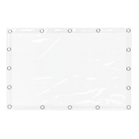 PVC Cristal Trasparente Ignifugo Pesante con Occhielli Rotondi